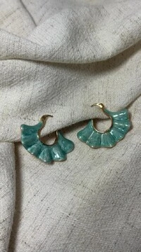 Argolinha Dourada De Babado Resinada