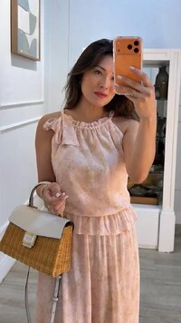 Vestido Midi Chiffon Beth Estampa Floral