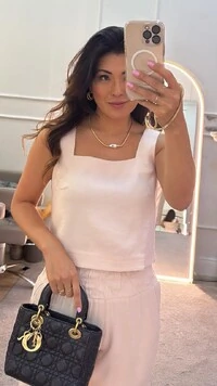 Blusa Regata Hazel Alças Largas E Decote Quadrado