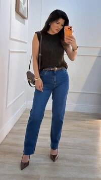 Blusa Regata Tricot Natasha Gola Careca