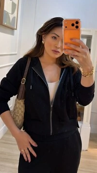 Conjunto Moletom Blusa E Calça Jamile Botões Laterais