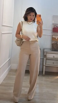 Calça Pantalona Thainá Alfaiataria