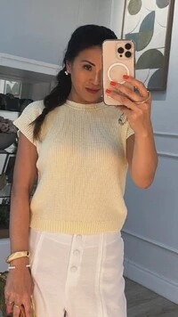 Blusa Ampla Tricot Julie Gola Canoa