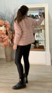 Jaqueta Nylon Valentina Pespontos Em Triangulo Horizontal