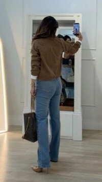 Jaqueta Casaco Bomber Veludo Cotelê Elis Bolsos Com Zíper