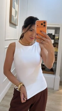 Regata Básica Lully Malha Fria Decote Canoa