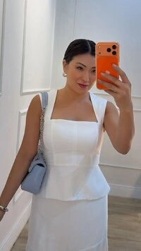 Blusa Corset Peplum Jenna Zíper Dourado Posterior
