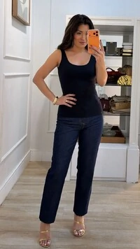 Regata Malha Decote Em U Aline Alças Largas