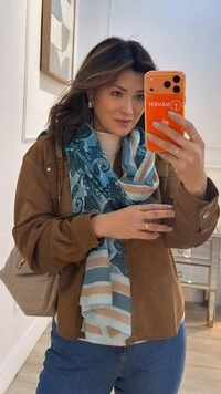 Pashmina Estampada Retangular