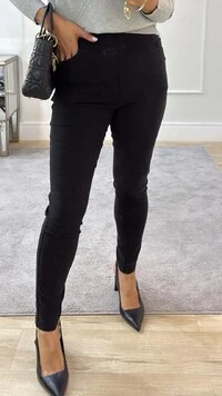 Calça Sarja Skinny Desire Pala Larga Com Elástico