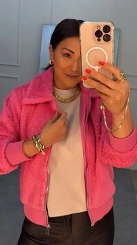 Jaqueta Teddy Com Foil Kendal