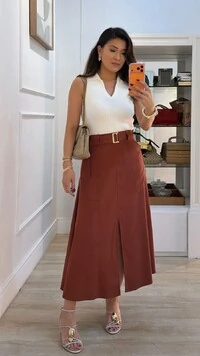 Camisa Polo Texturizada Gabriela Mangas Detalhe Dobrado