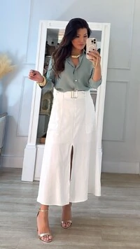 Camisa Viscose Kylie Com Botões Resinados Com Brilho