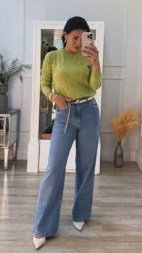 Blusa Tricot Sarah Com Texturas Diagonais