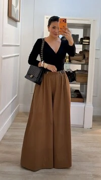 Blusa De Malha Decote V Transpassado Lina Mangas Longas