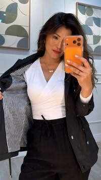 Parka Capuz Removível Sol Forro Listrado