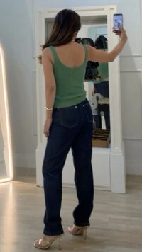 Blusa Regata Básica Tricot Lilian Alças Largas