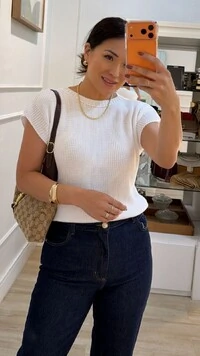 Blusa Ampla Tricot Julie Gola Canoa