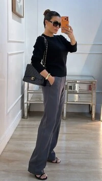 Blusa Tricot Pandora Corações Em Relevo Frontais E Nas Mangas