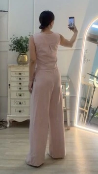 Blusa Regata Decote V Lavinia Prega Posterior