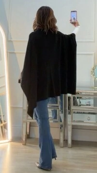 Poncho Tricot Raika Transpasse Frontal