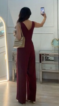 Macacão Pantalona Charlotte Cinto Faixa Fixo