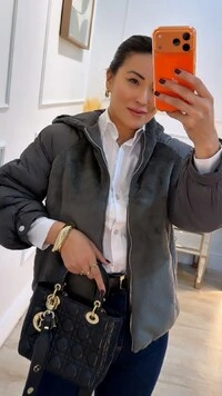 Pré-Venda Data Estimada De Envio Dia 22/06 Jaqueta Casaco Puffer Nylon Com Teddy Estella Mangas Bufa