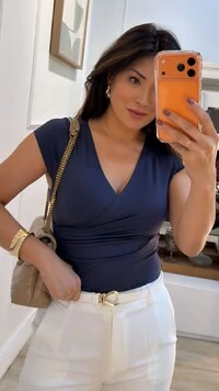 Blusa Cachequer Suplex Gisele Drapeado Lateral