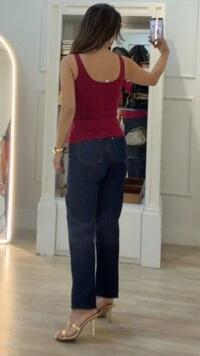 Regata Malha Decote Em U Aline Alças Largas