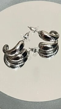 Brinco Gota Dupla Abaulada