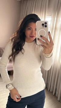 Blusa Trciot Texturizado Stella Mangas Longas