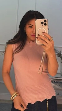 Regata Tricot Pietra Gola E Barrado Nuvem