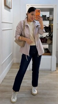 Parka Capuz Removível Maya Detalhe Bicolor Vivo E Pesponto