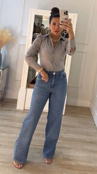 Camisa Tricoline Luísa Mangas Princesa