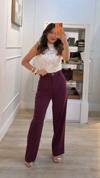 Blusa De Renda Vicky Gola Alta