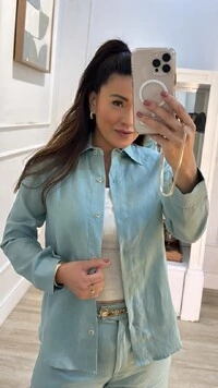 Camisa Linho Ananda Mangas Longas