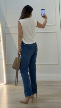 Blusa Regata Tricot Natasha Gola Careca