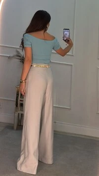 Blusa Canelada Ombro A Ombro Juliana