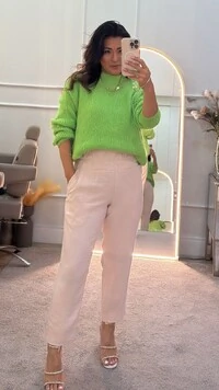 Blusa Tricot Gola Alta Ashley Com Tramas Pela Peça
