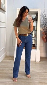 Blusa Malha Decote V Eliza Mangas Curtas