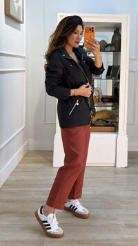 Parka Com Puxadores Reguláveis Na Cintura Luna Botões Dourados