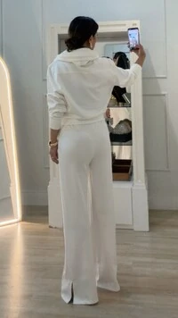 Conjunto Moletom Margareth Blusa E Calça Pantalona