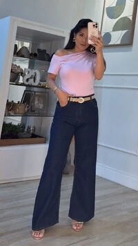 Blusa Malha Layla Ombro Vazado Detalhe Pregas