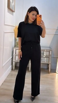Conjunto Helena Blusa E Calça Pantalona