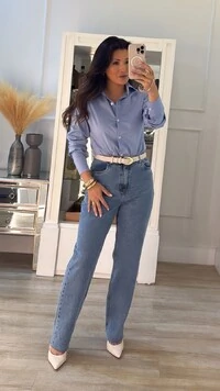 Maxi Camisa Talita Com Pregas Nos Punhos