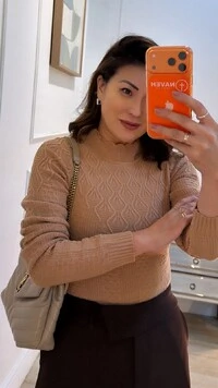 Blusa Tricot Gola Alta Detalhe Nuvem Jamile Nervuras Em Zigue-Zague