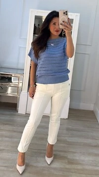 Kit 2 Peças Gisele Blusa Ampla Com Entremeios E Regata