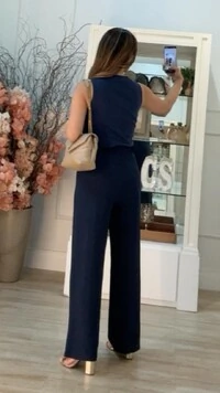 Blusa Regata Malha Canelada Aisha