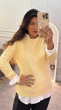 Blusa Tricot Georgina Mangas Longas Com Trançado