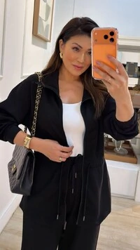 Conjunto Moletom Samira Parka e Calça Pantalona